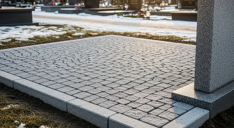 Брусчатка с гранитным цоколем по периметру, образец ПМ013 в Кемерово