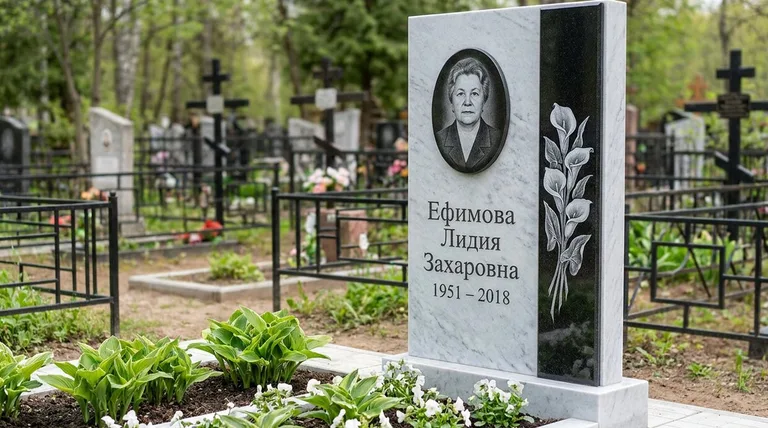 Памятник с гравировкой калл — выполненная работа «Ефимова» в Кемерово