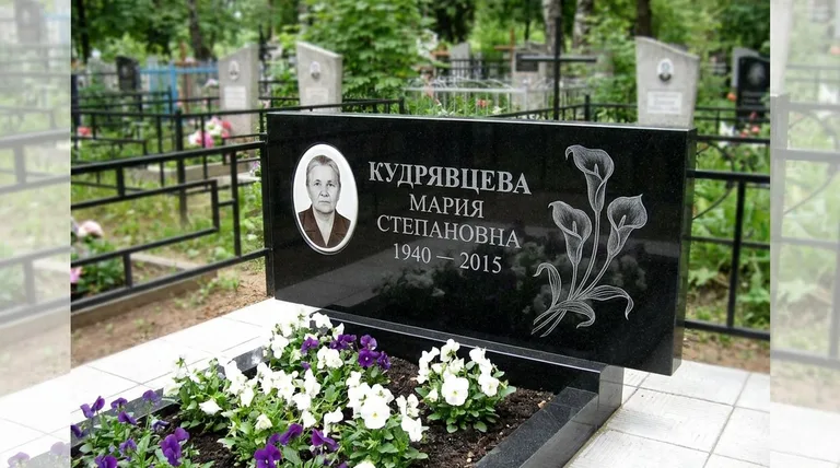 Памятник с гравировкой калл — выполненная работа «Кудрявцева» в Кемерово