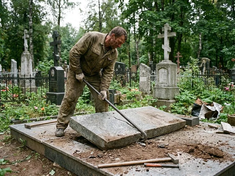 Демонтаж гранитной плитки и мощения участка в Кемерово