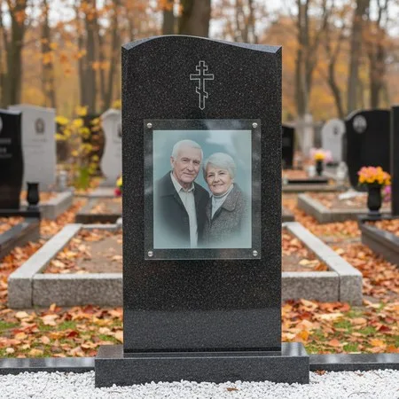 Портрет на стекле 400×600 мм в полный рост на памятнике в Кемерово