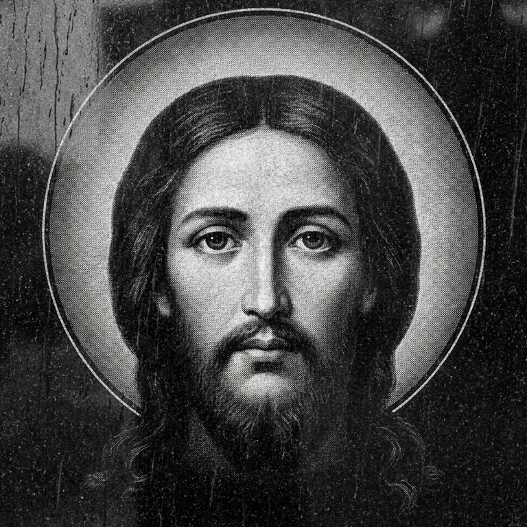 Эскиз иконы: «Моление о чаше» (полутон) — сюжетная композиция, гравировка на памятник в Кемерово