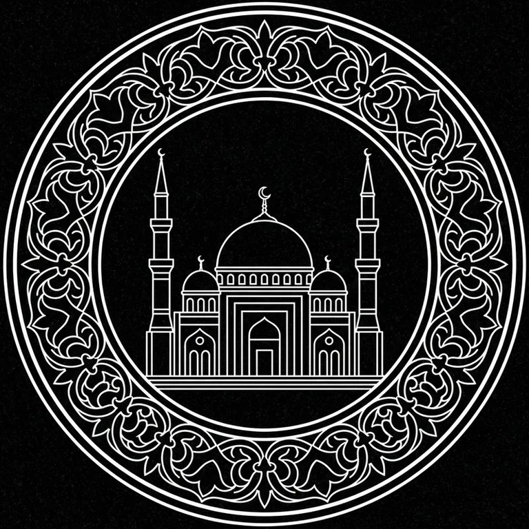 Эскиз: В медальоне — круглый медальон с восточным кантом в Кемерово