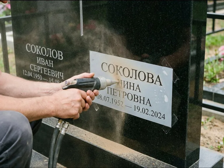 Догравировка ФИО и дат — гравировка с выездом на кладбище в Кемерово