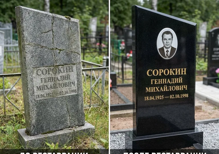 Полная реставрация старого памятника: до и после в Кемерово