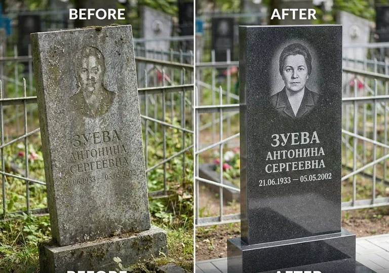 Восстановление сколов кромки гранита: до и после в Кемерово