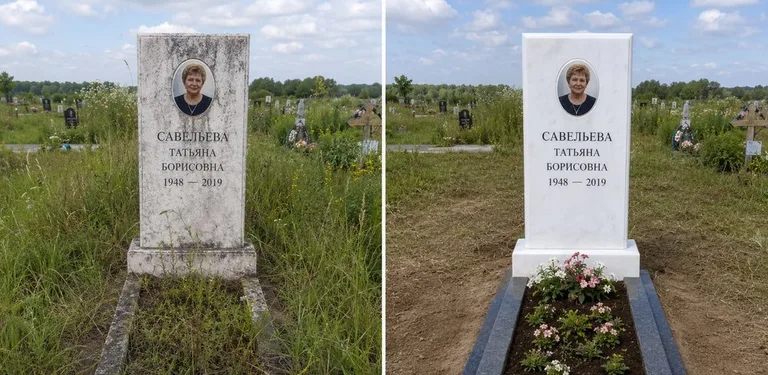 Диптих №21: кованая оградка с пиками — очищена от ржавчины, подкрашена чёрным в Кемерово