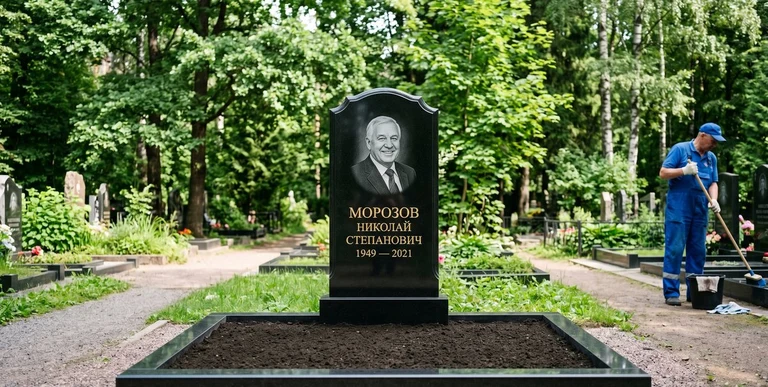 Уборка могил на кладбище в Кемерово — наведение порядка, мойка памятника, благоустройство участка