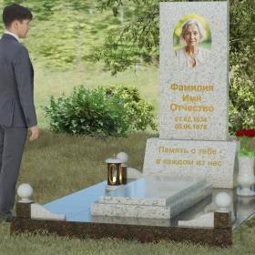 Памятник на могилу Комбинированный вертикальный - П069