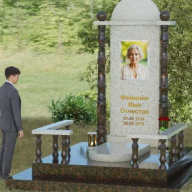 Памятник на могилу Комбинированный светский - П072