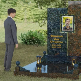 Памятник на могилу Комбинированный вертикальный - П073