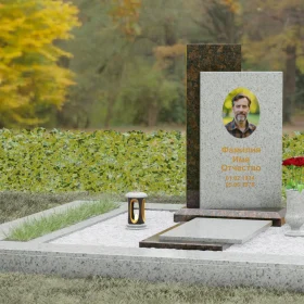 Гранитный вертикальный памятник для одного П114 - П114