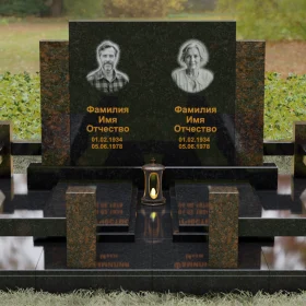 Комбинированный горизонтальный памятник на двоих П132 - П132