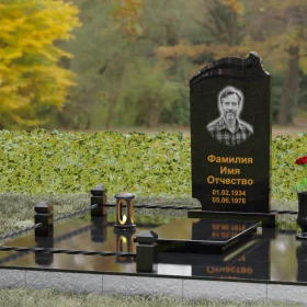 Вертикальный памятник из гранита для одного - П149