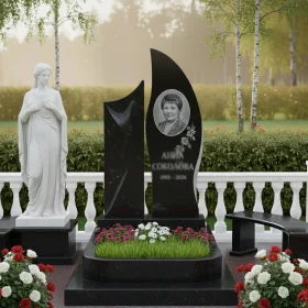 Светский вертикальный памятник из гранита/мрамора - ПН105