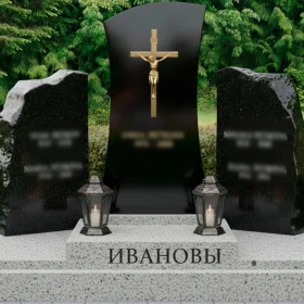 Гранитный православный памятник для двоих - ПН212