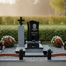 Элитный православный памятник из нескольких материалов - ПН428