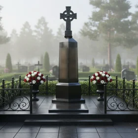 Вертикальный памятник на одного - ПН677