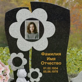 Вертикальный комбинированный памятник для одного – П241