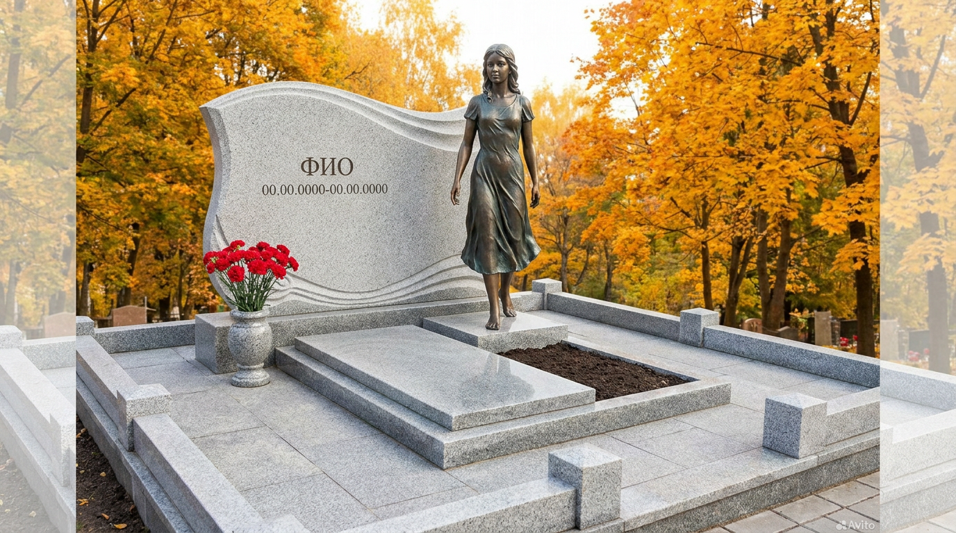 Пример дизайна: Бронзовый памятник с мемориальной скульптурой