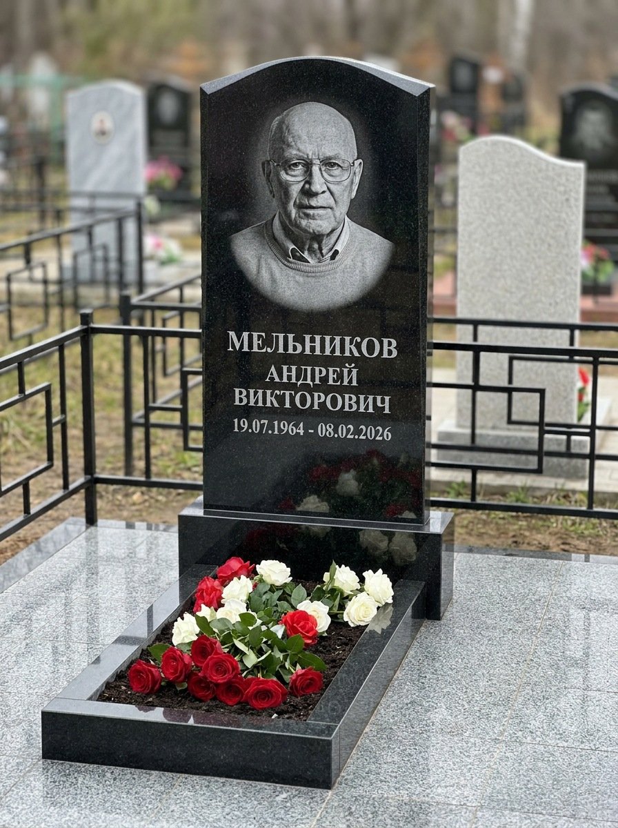 Портрет на памятнике в Кемерово — Мелкое лицо с общего фото — портрет под гравировку