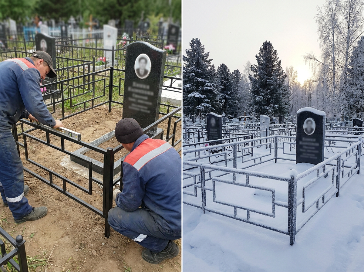 Установка ограды в Кемерово — пример 3