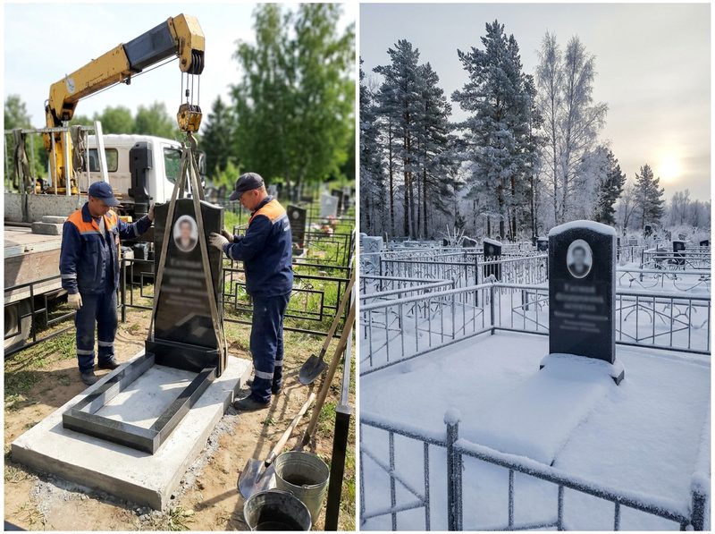 Установка памятника в Кемерово — пример 3